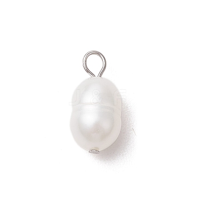 Natural Cultured Freshwater Pearl Rice Charms PALLOY-JF03921-01-1