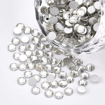 Glass Flat Back Rhinestone Cabochons RGLA-S002-16SS-37-1
