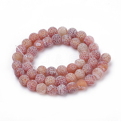 Natural Weathered Agate Beads Strands G-S259-05F-6mm-1