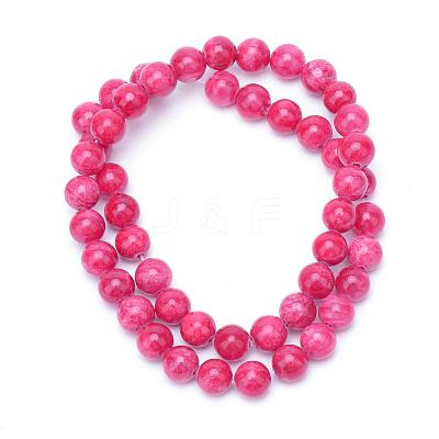 Natural Dyed Persian Jade Gemstone Bead Strands G-R271-6mm-XP08-1