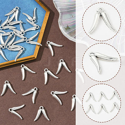 60Pcs Tibetan Style Alloy Pendants FIND-SC0019-36AS-1