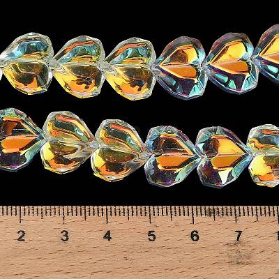 Electroplate Transparent Glass Beads Strands X-EGLA-B012-AB01-1