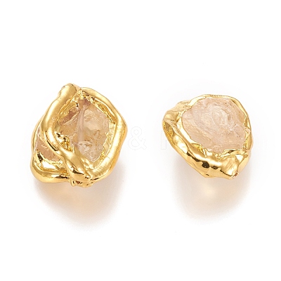 Raw Rough Natural Citrine Beads G-P439-F03-1