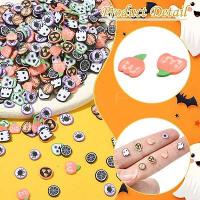 200G Halloween Theme Handmade Polymer Clay Cabochons CLAY-CJ0001-98-1