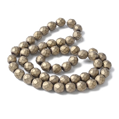 Electroplated Synthetic Non-magnetic Hematite Beads Strands G-S382-01G-1
