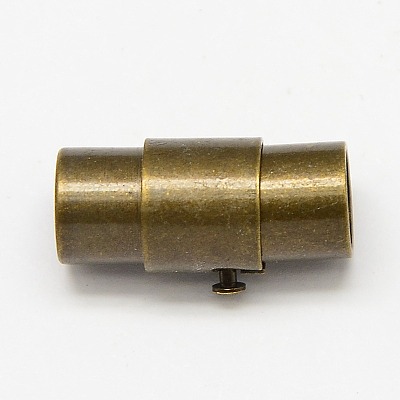 Brass Locking Tube Magnetic Clasps KK-Q089-AB-1