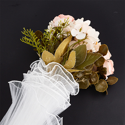 Polyester Flower Bouquet Wrapping Mesh Paper DIY-WH0542-37B-1