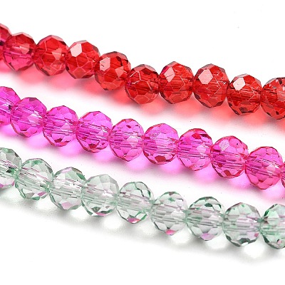 Transparent Painted Glass Beads Strands LS-DGLA-A034-T4mm-A24-1