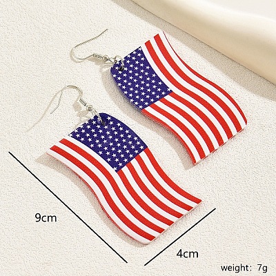 American Flag Earrings for Independence Day Celebration Party Wear Accessories BG2172-2-1