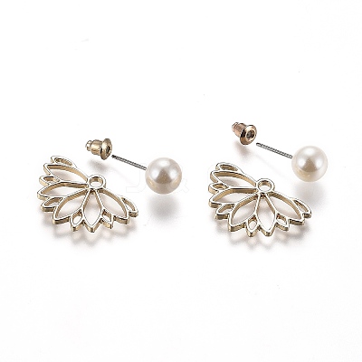 Alloy Stud Earrings LS-EJEW-H107-01G-1