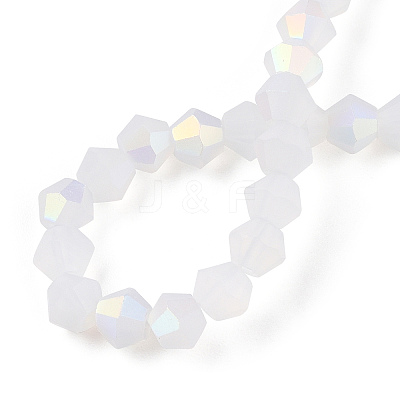 Imitation Jade Bicone Frosted Glass Bead Strands EGLA-A039-J2mm-MB05-1