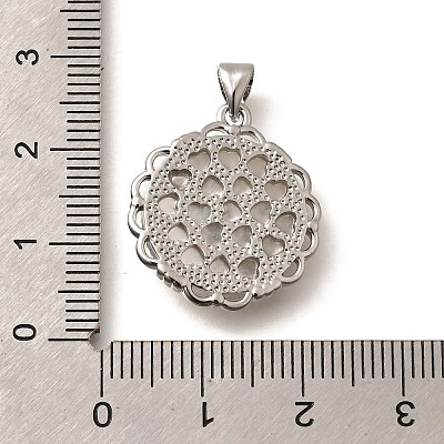 Brass Pave Natural White Shell Carved Cat Pendants KK-Z091-08P-03-1