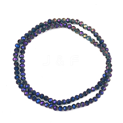Electroplate Transparent Glass Beads Strands EGLA-A034-T4mm-G10-1