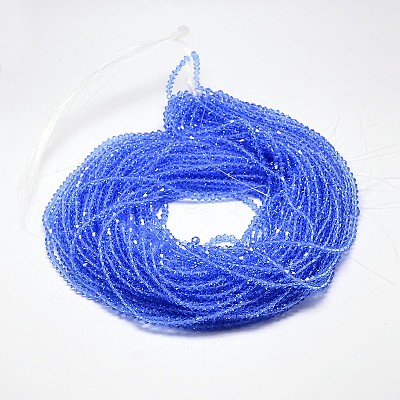 Transparent Glass Beads Strands EGLA-A039-T4mm-D07-1