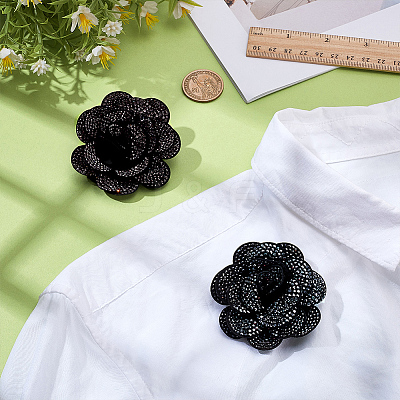 2Pcs Flower Felt Brooch JEWB-PH01274-1