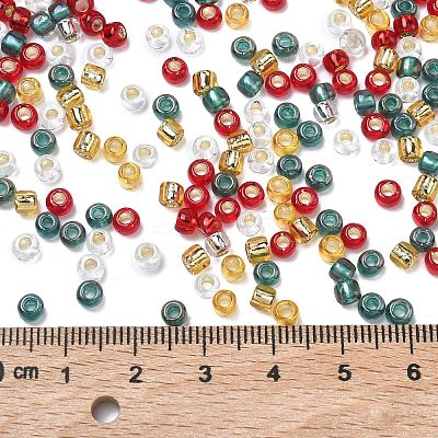4 Colors 6/0 Christmas TOHO Round Seed Beads SEED-X0058-23-1