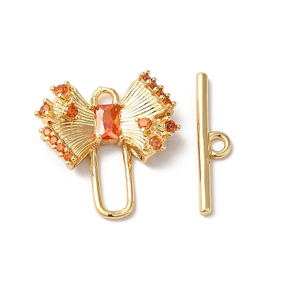 Brass Toggle Clasps KK-C062-042G-01-1