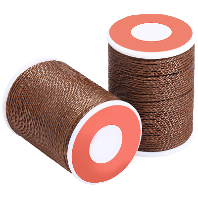 2 Rolls Round Waxed Polyester Cord YC-PA0001-01A-1