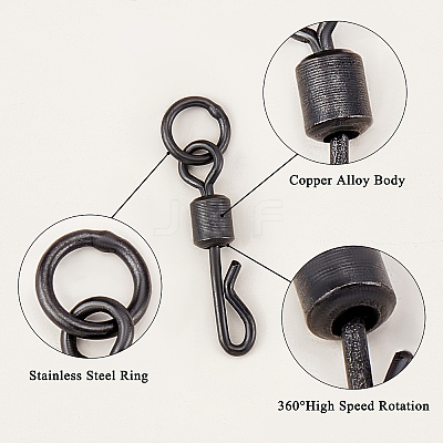 90Pcs 3 Style Brass Fishing Rolling Bearing Connector FIND-FH0003-29-1