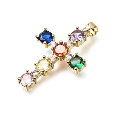 Easter Brass Pave Cubic Zirconia Pendants CU-E002-01D-G04-1