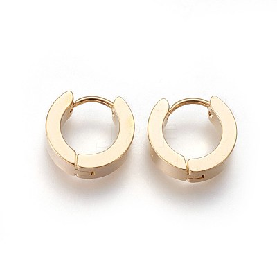 304 Stainless Steel Huggie Hoop Earrings EJEW-O087-09F-1