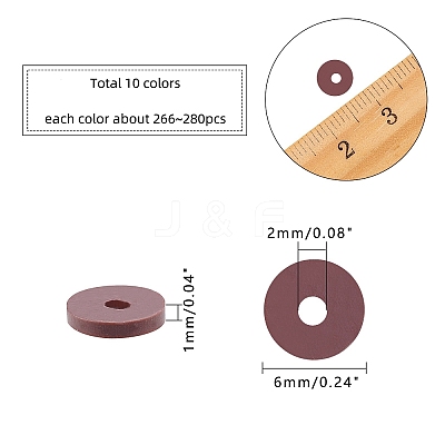 Handmade Polymer Clay Beads CLAY-PH0001-22A-6mm-1