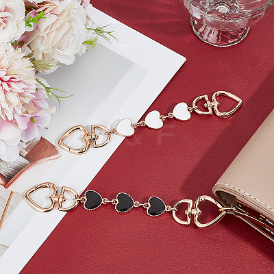 2Pcs 2 Colors Alloy Enamel Purse Strap Extenders FIND-BBC0002-47G-1