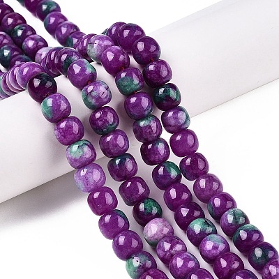 Dyed Natural White Jade Beads Strands G-T138-D02-1