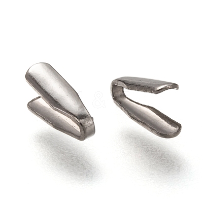 Tarnish Resistant 304 Stainless Steel Folding Crimp Ends X-STAS-G122-09P-A04-1