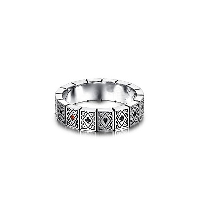 Brass with Rhinestone Finger Rings for Men FS-WG9B66A-01-1