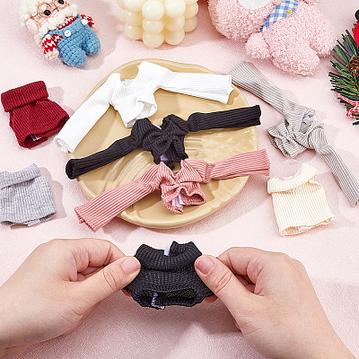8Pcs 8 Styles Polyester Doll Clothes DIY-DC0003-58-1