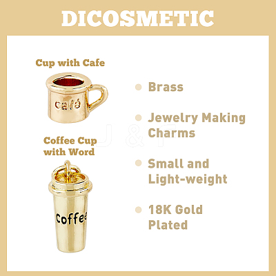 12Pcs 2 Style Brass Charms KK-DC0002-41-1
