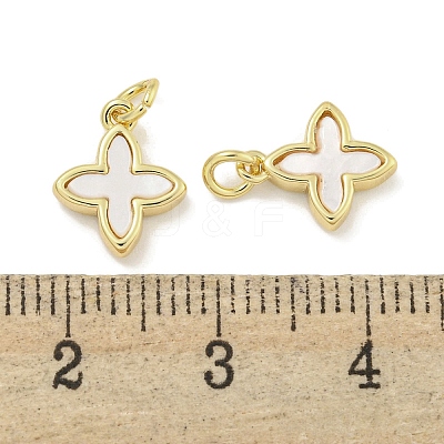 Brass with Sea Shell Charms KK-Q820-15G-1
