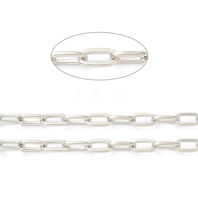 Eco-friendly Spray Painted Handmade Brass Paperclip Chains KK-J276-19-P22-1