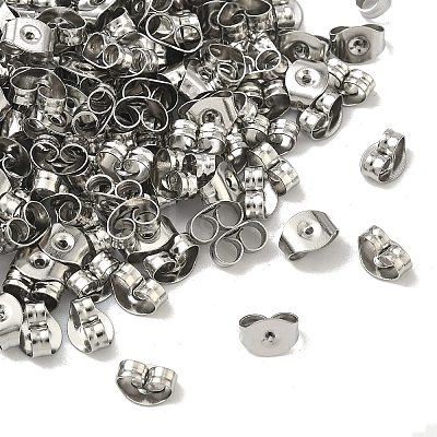 Tarnish Resistant 201 Stainless Steel Ear Nuts STAS-S028-11-1