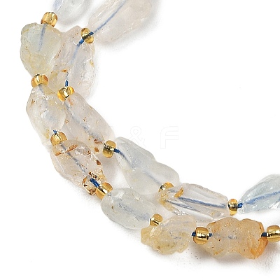 Raw Rough Natural White Topaz Beads Strands G-D101-A15-1