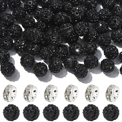 100Pcs Pave Disco Ball Beads RB-YW0001-30L-1