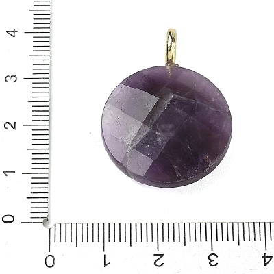 Natural Amethyst Faceted Pendants G-A287-02G-11-1