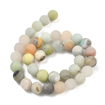 Natural Flower Amazonite Beads Strands G-G692-01F-10mm-1