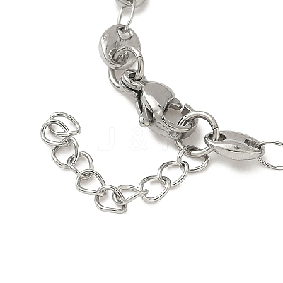 304 Stainless Steel Link Chain Bracelet Making STAS-K252-20E-P-1