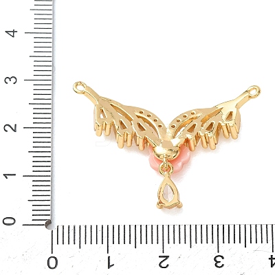Brass Pave Clear Cubic Zirconia Pendants CU-CBA2C2D-04G-05-1