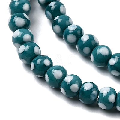 Handmade Lampwork Beads LAMP-D002-6mm-01E-1