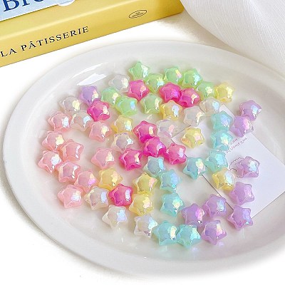 Opaque Acrylic Beads X-OACR-F010-20-1