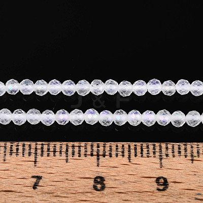 AB Color Plated Natural Quartz Crystal Beads Strands G-T144-A07-05-1