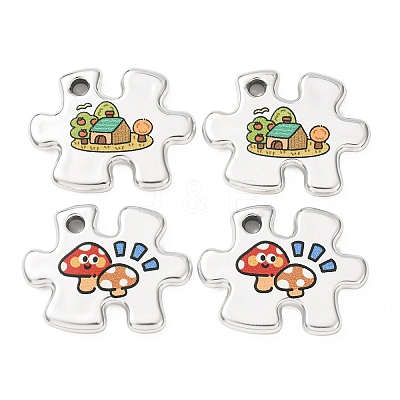 Opaque Printed Acrylic Pendants AC-CBAAE11-01-1