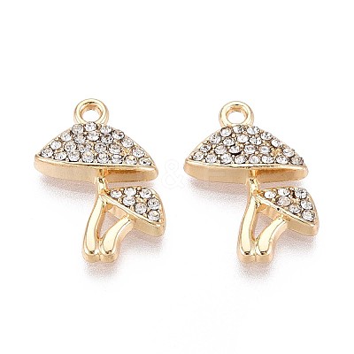Rack Plating Alloy Rhinestone Pendants PALLOY-T091-27M-G-1