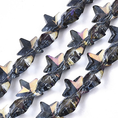 Electroplate Glass Beads Strands EGLA-N002-05D-1