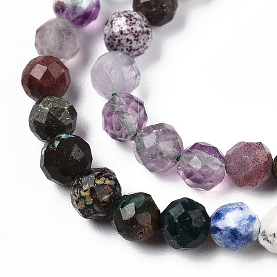 Natural & Synthetic Mixed Gemstone Beads Strands G-D080-A01-01-13-1