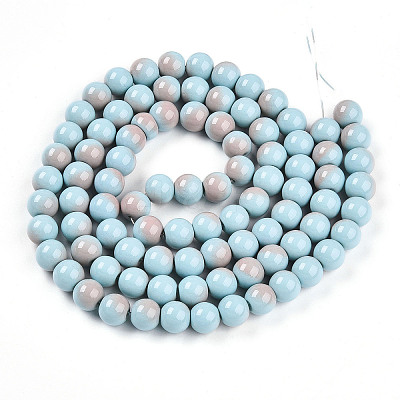 Baking Paint Glass Beads Strands DGLA-N012-10mm-06-1