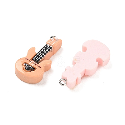 Printed Opaque Resin Imitation Musical Instrument Pendants RE-CBADD3D-02-1